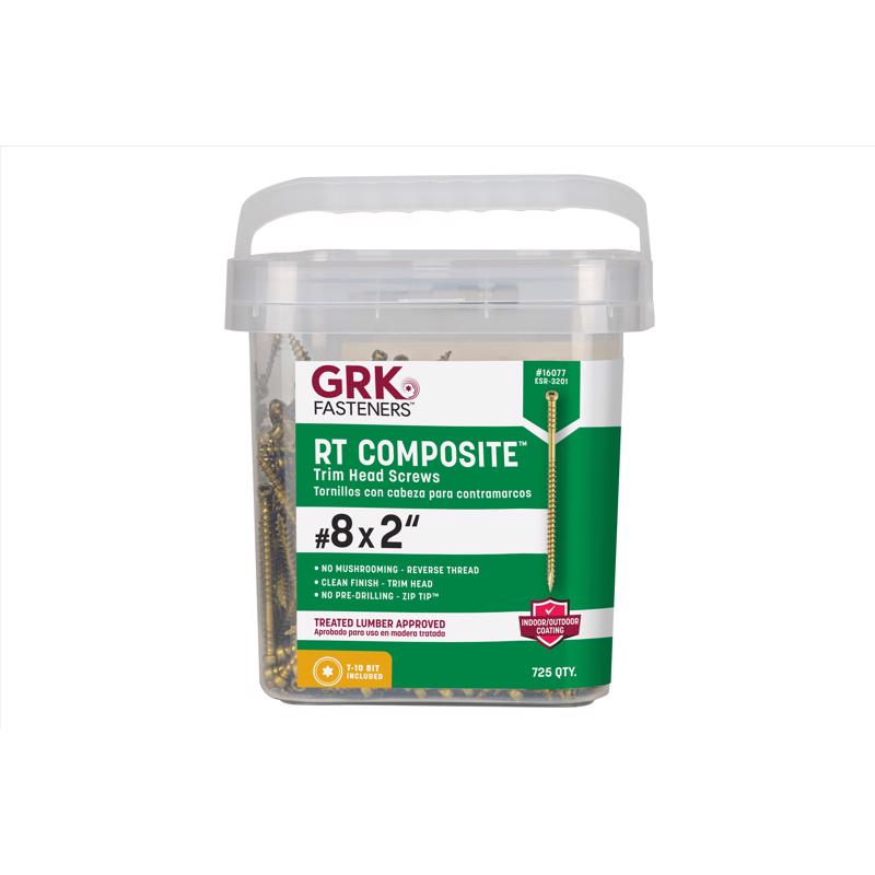 GRK Fasteners No. 8 X 2 in. L Star Coated Reverse Screws 725 pk