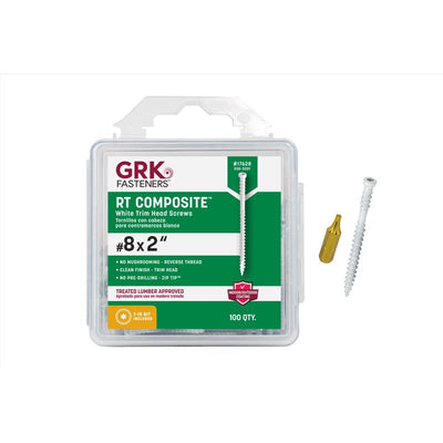 GRK Fasteners No. 8 X 2 in. L Star Coated Reverse Screws 100 pk