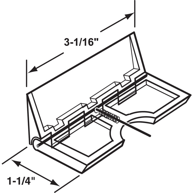 Prime-Line Lucite Indoor and Outdoor Sliding Door Lock