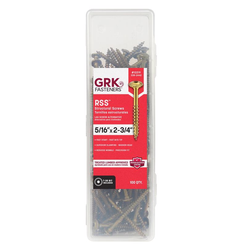 GRK Fasteners 5/16 in. in. X 2-3/4 in. L Star Washer Head Self Tapping Structural Screws