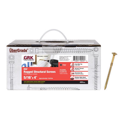 GRK Fasteners 5/16 in. in. X 4 in. L Star Washer Head Self Tapping Structural Screws