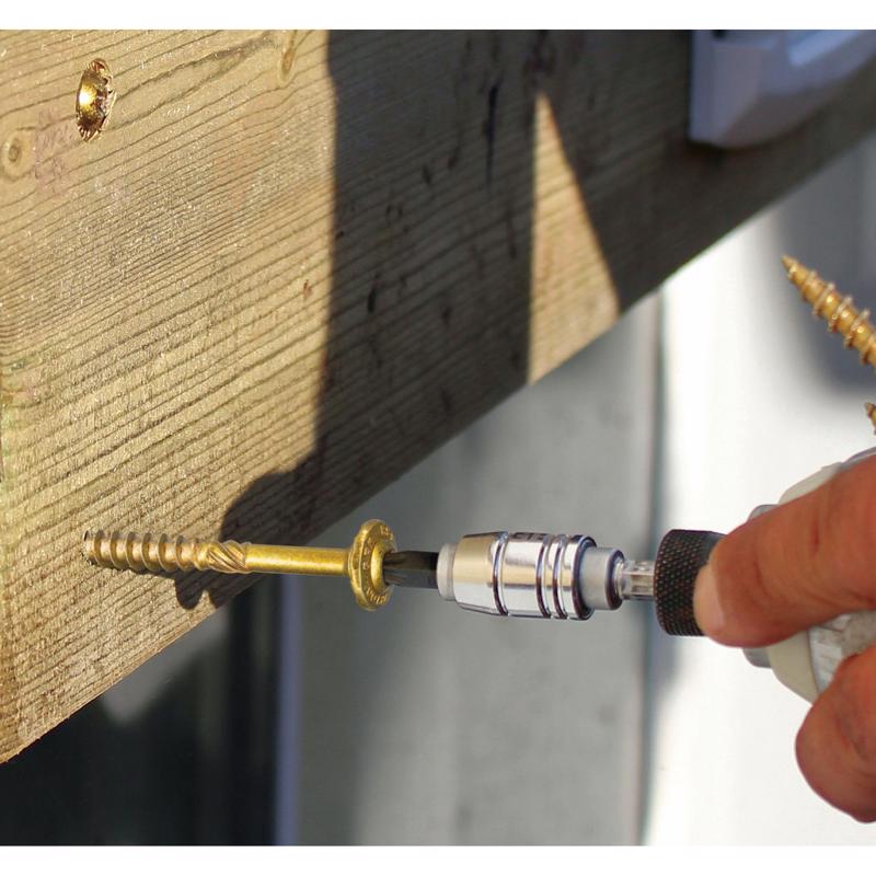 GRK Fasteners No. 20 in. X 4 in. L Star Washer Head W-Cut Structural Screws