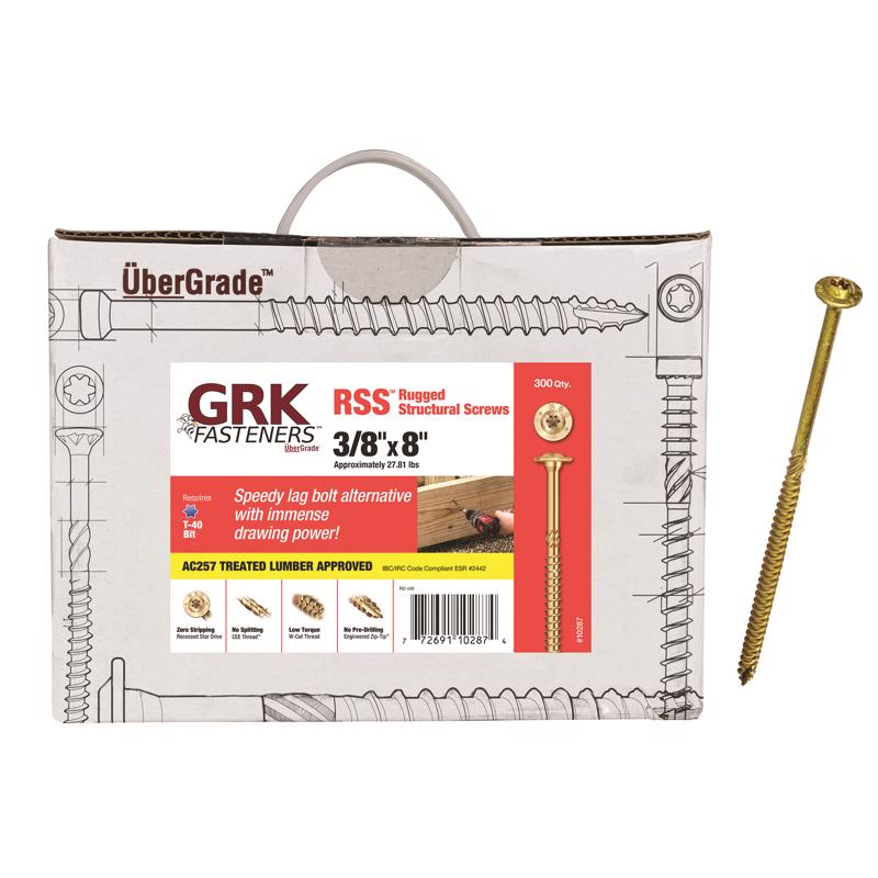 GRK Fasteners 3/8 in. in-lb X 8 in. L Star Washer Head Self Tapping Structural Screws