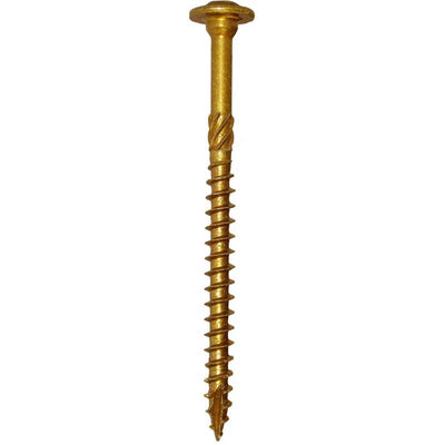 GRK Fasteners No. 10 in. X 3-1/8 in. L Star Washer Head W-Cut Structural Screws