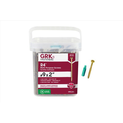 GRK Fasteners R4 No. 9 X 2 in. L Star Coated W-Cut Multi-Purpose Screws 690 pk