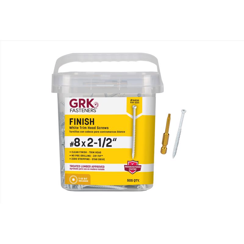 GRK Fasteners No. 8 X 2-1/2 in. L Star Coated W-Cut Screws 505 pk