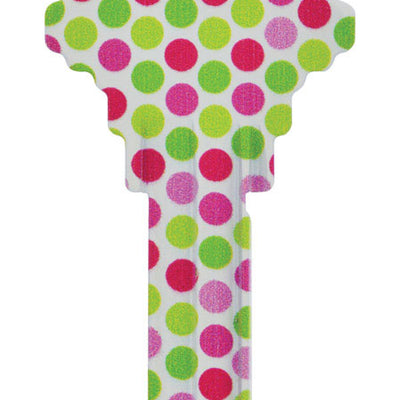 HILLMAN Wackey Polka Dots House/Office Universal Key Blank SC1 Single