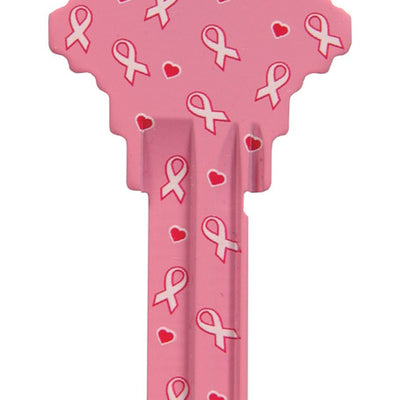 HILLMAN Breast Cancer Ribbon House/Office Universal Key Blank SC1 Single