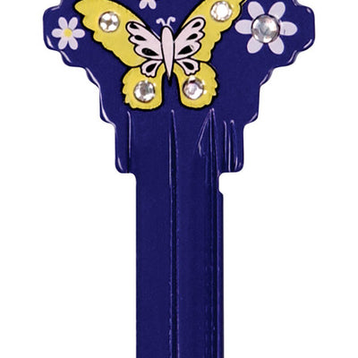 HILLMAN DIVA Butterfly & Flowers House/Office Universal Key Blank SC1 Single