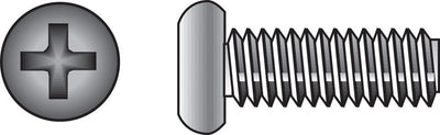 HILLMAN No. 8-32 Ga. X 3/4 in. L Phillips Pan Head Stainless Steel Machine Screws 100 pk