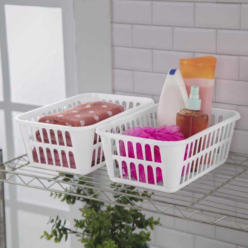 Sterilite 1.3 cu ft White Storage Bin 4.25 in. H X 8 in. W X 11.25 in. D