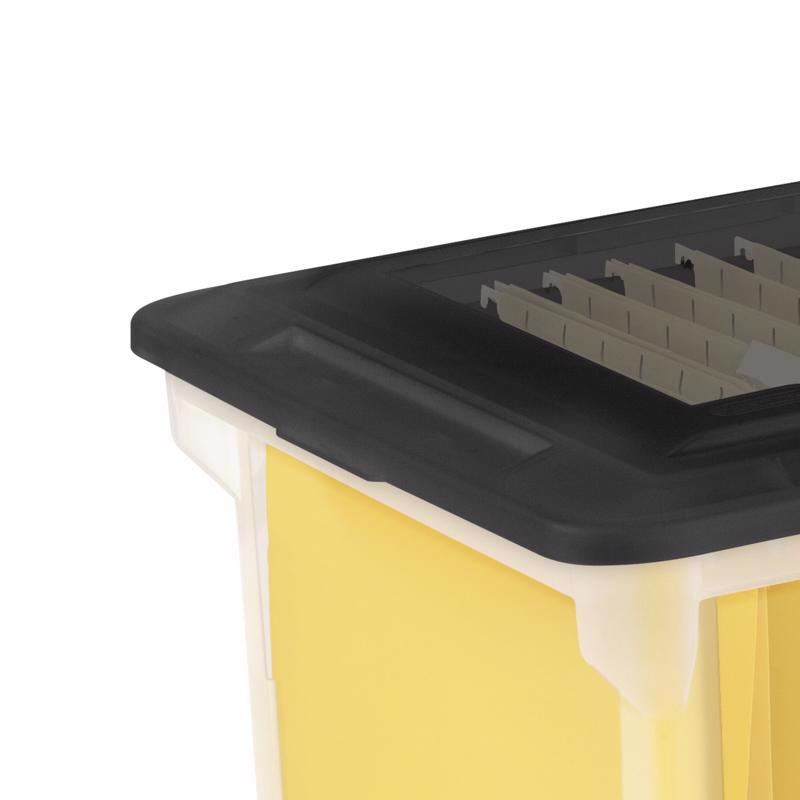 Sterilite 4.4 cu ft Black/Clear Storage Unit 11 in. H X 14 in. W X 18.5 in. D Stackable