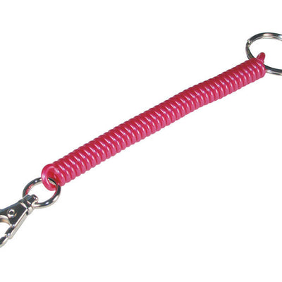 HILLMAN Metal/Plastic Assorted Coil Keychain with Snap
