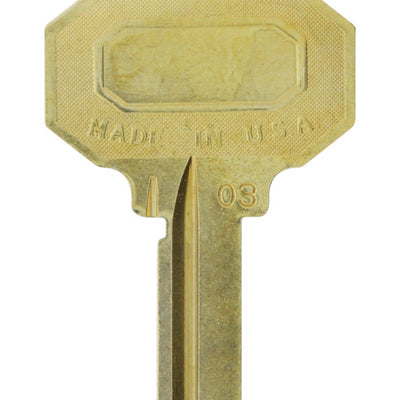 HILLMAN Traditional Key House/Office Key Blank BW2 Single For Baldwin Locks