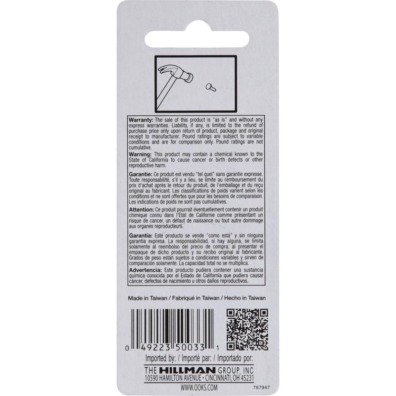 HILLMAN OOK Brass-Plated Hardwall Picture Hanging Nails 15 lb 10 pk