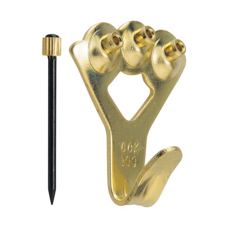 HILLMAN OOK Brass-Plated Gold Professional Picture Hanger 100 lb