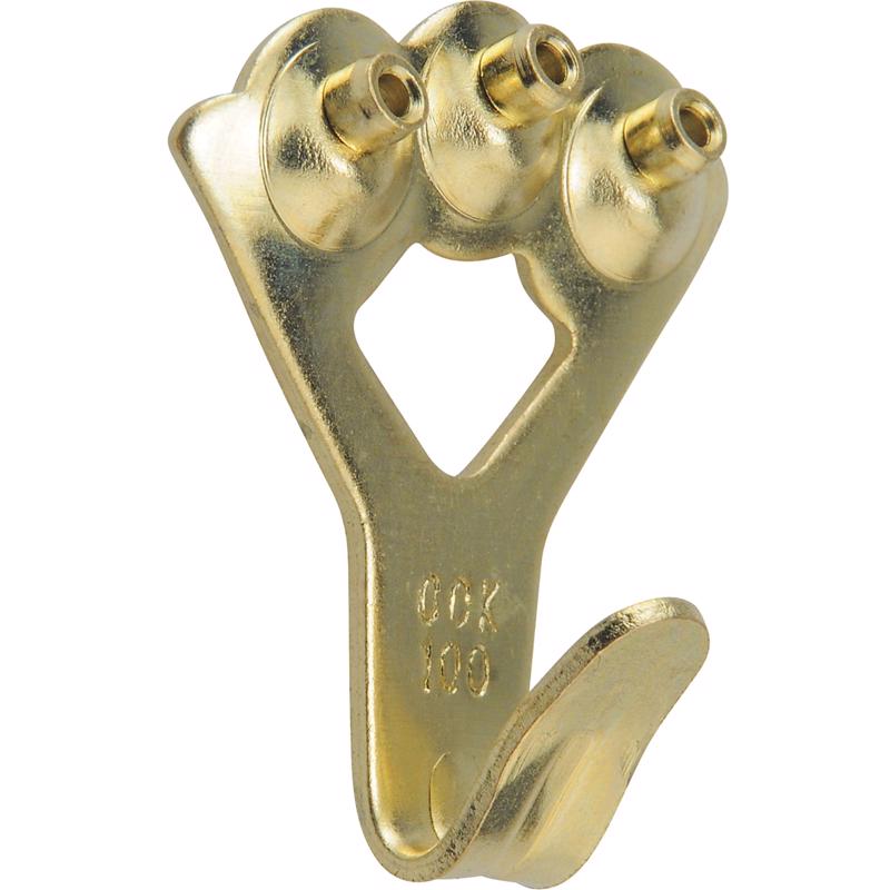HILLMAN OOK Brass-Plated Hanger Picture Hanging Kit 100 lb 14 pk