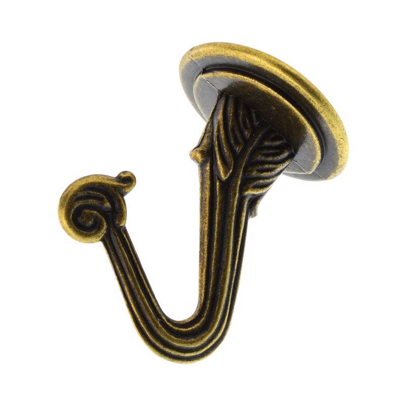 HILLMAN Jumbo Antique Brass Gold Steel 2-1/2 in. L Swag Hook 30 lb