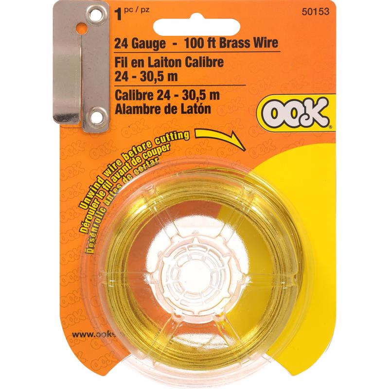 HILLMAN OOK 100 ft. L Brass 24 Ga. Wire