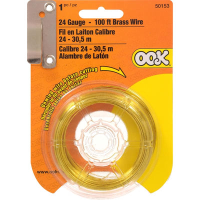 HILLMAN OOK 100 ft. L Brass 24 Ga. Wire