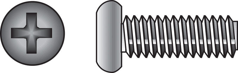 HILLMAN No. 8-32 Ga. X 2 in. L Phillips Pan Head Stainless Steel Machine Screws 100 pk