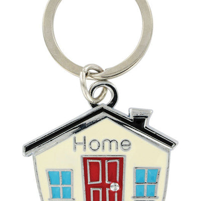 HILLMAN Metal Black/Silver House Keychain