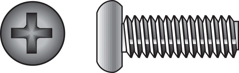HILLMAN No. 1/4-20 Ga. X 3/4 in. L Phillips Pan Head Stainless Steel Machine Screws 100 pk