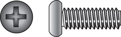 HILLMAN No. 1/4-20 Ga. X 3/4 in. L Phillips Pan Head Stainless Steel Machine Screws 100 pk