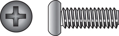 HILLMAN No. 1/4-20 Ga. X 1 in. L Phillips Flat Head Stainless Steel Machine Screws 100 pk