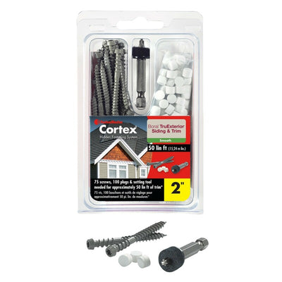 FastenMaster Cortex No. 20 X 2 in. L Torx Ttap Star Head Deck Screws and Plugs Kit
