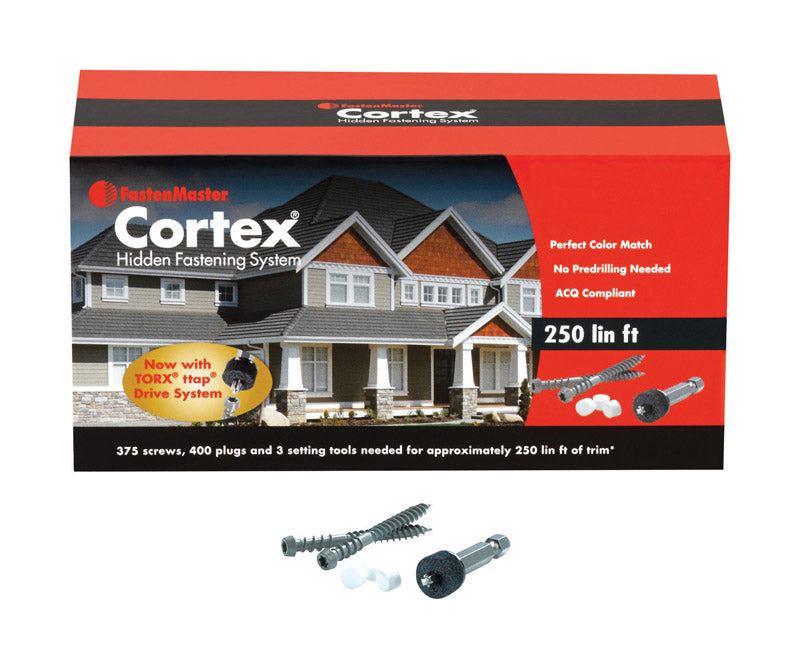 FastenMaster Cortex No. 20 X 2 in. L Torx Ttap Star Head Deck Screws and Plugs Kit