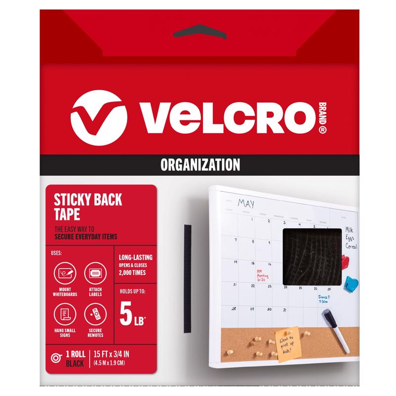 VELCRO Brand Sticky Back Large Nylon Hook and Loop Fastener 180 in. L