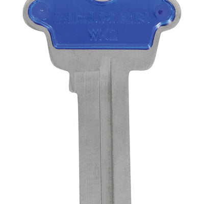 HILLMAN ColorPlus Traditional Key House/Office Key Blank Single Blue