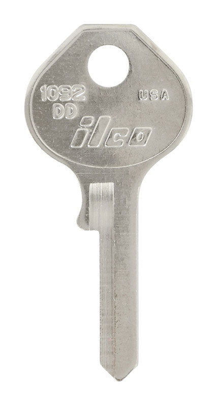HILLMAN Traditional Key Padlock Universal Key Blank Single Silver
