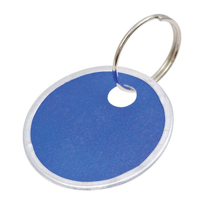 HILLMAN 1-1/4 in. D Metal/Paper Assorted Split Ring Keychain