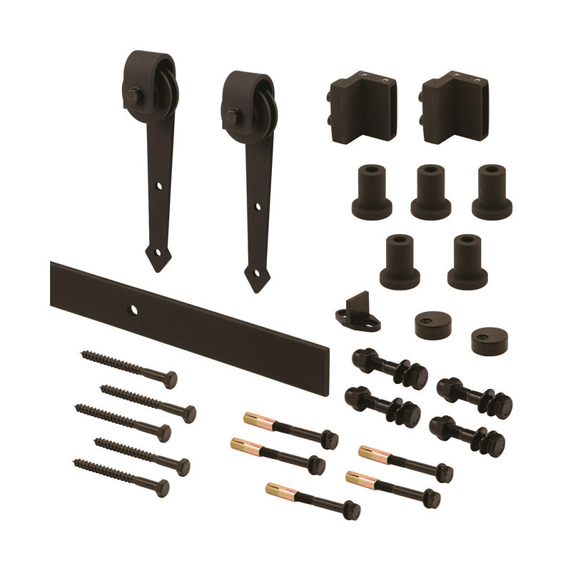 Prime-Line Black Steel Barn Door Hanger Kit
