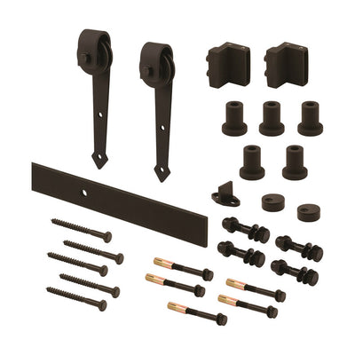 Prime-Line Black Steel Barn Door Hanger Kit
