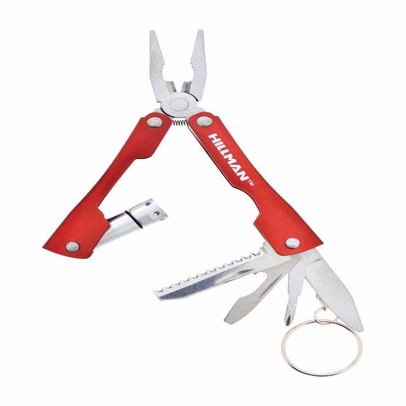 HILLMAN Steel Red Multi-Tool High End Accessories Key Ring