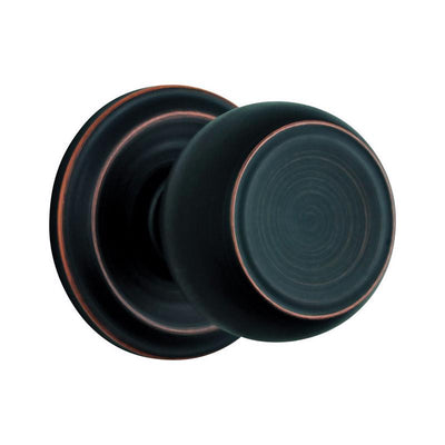 Brinks Push Pull Rotate Stafford Oil Rubbed Bronze Passage Knob KW1 1.75 in.