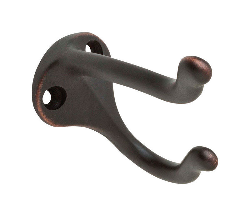 Ives Medium Aged Bronze Aluminum 1-1/4 in. L Coat/Hat Hook 35 lb