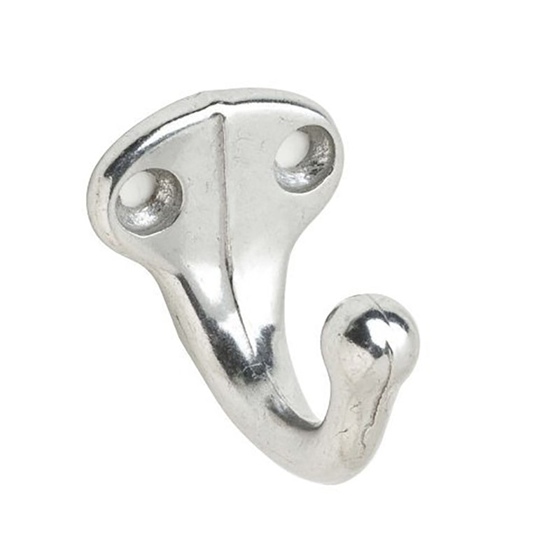 Ives Small Aluminum 1-1/4 in. L Garment Hook 35 lb