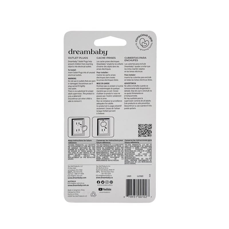 Dreambaby Clear Plastic Outlet Protector 12 pk