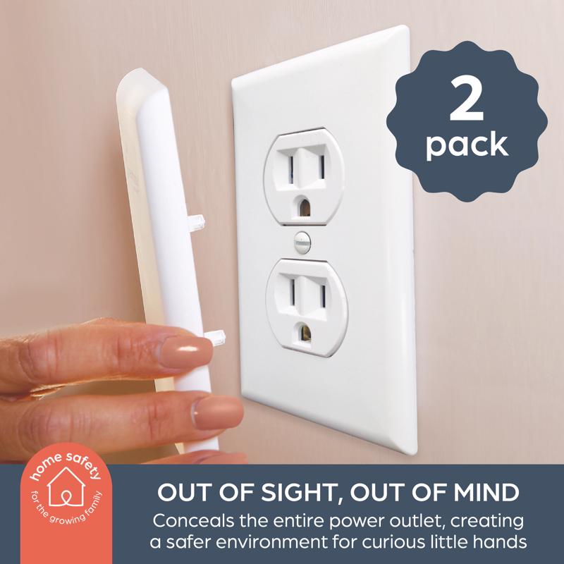Dreambaby CoverPlug White Plastic Outlet Cover 2 pk