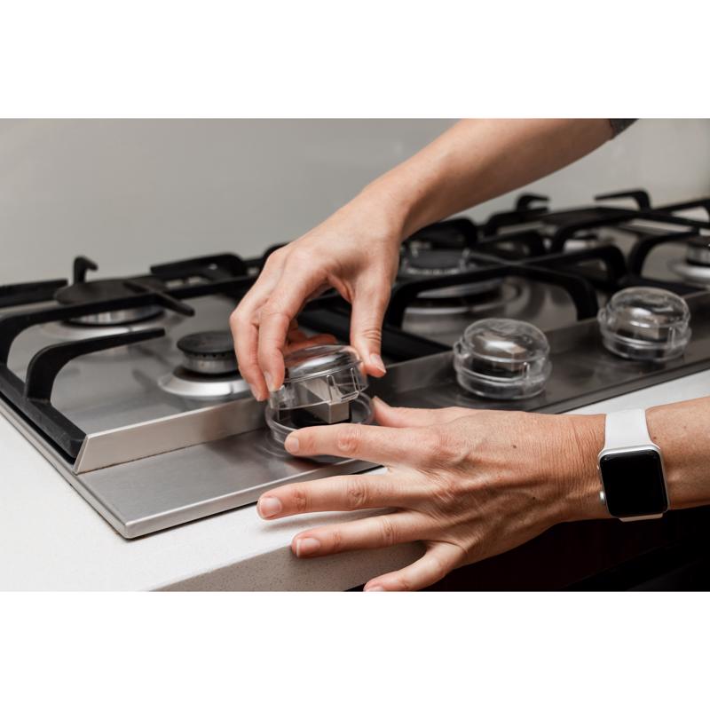 Dreambaby Clear Plastic Stove Knob Covers 5 pk