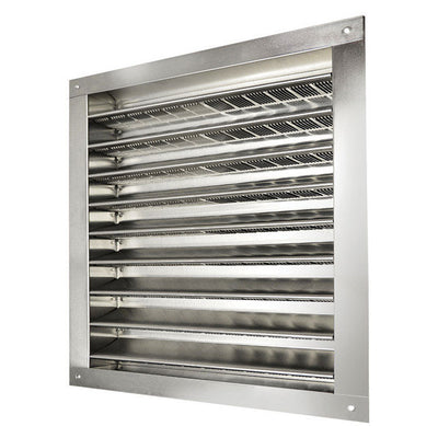 Master Flow 12 in. W X 12 in. L Metallic Silver Aluminum Wall Louver