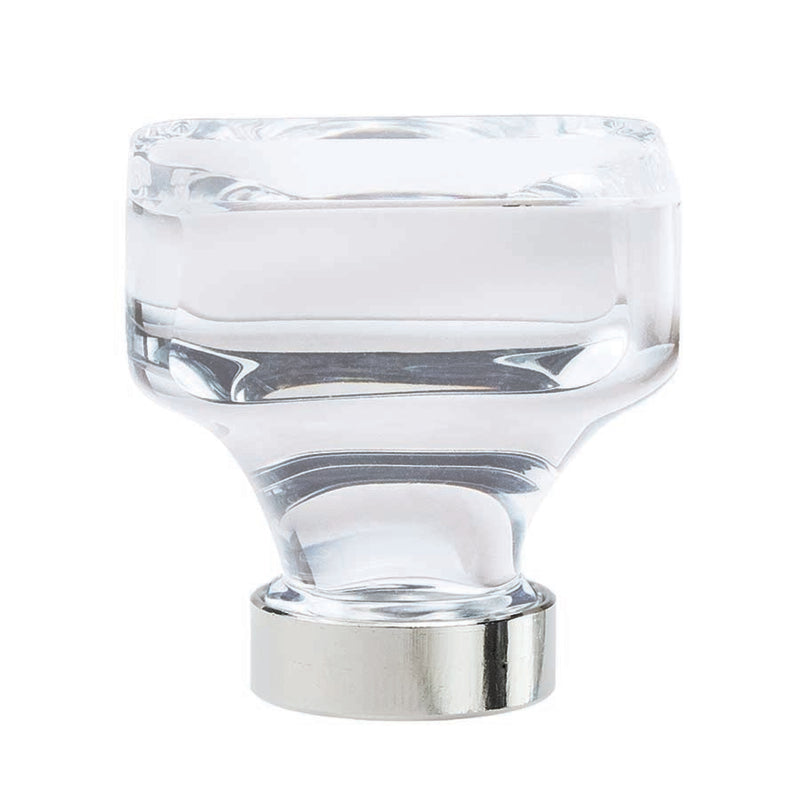 Amerock Glacio Transitional Square Cabinet Knob 1-5/16 in. Polished Nickel