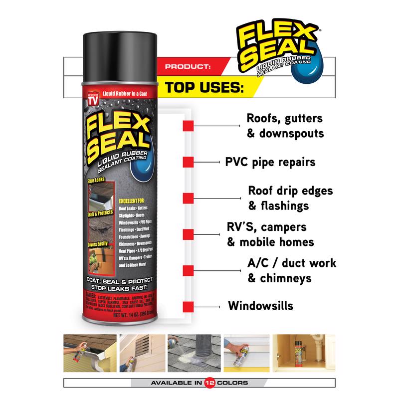 Flex Seal Family of Products Flex Seal MINI Clear Rubber Spray Sealant 2 oz