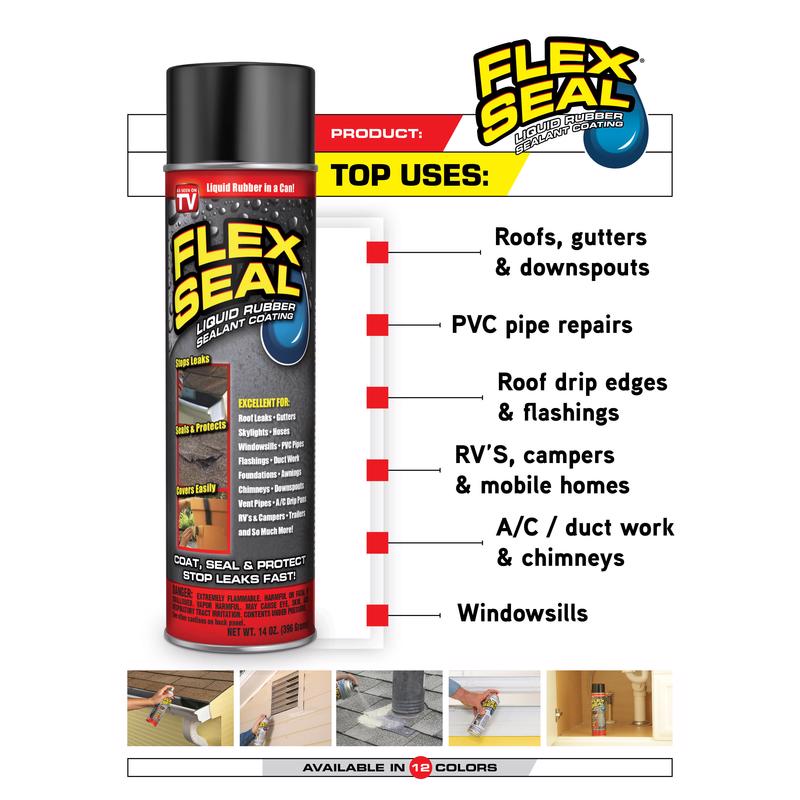 Flex Seal Family of Products Flex Seal MINI White Rubber Spray Sealant 2 oz