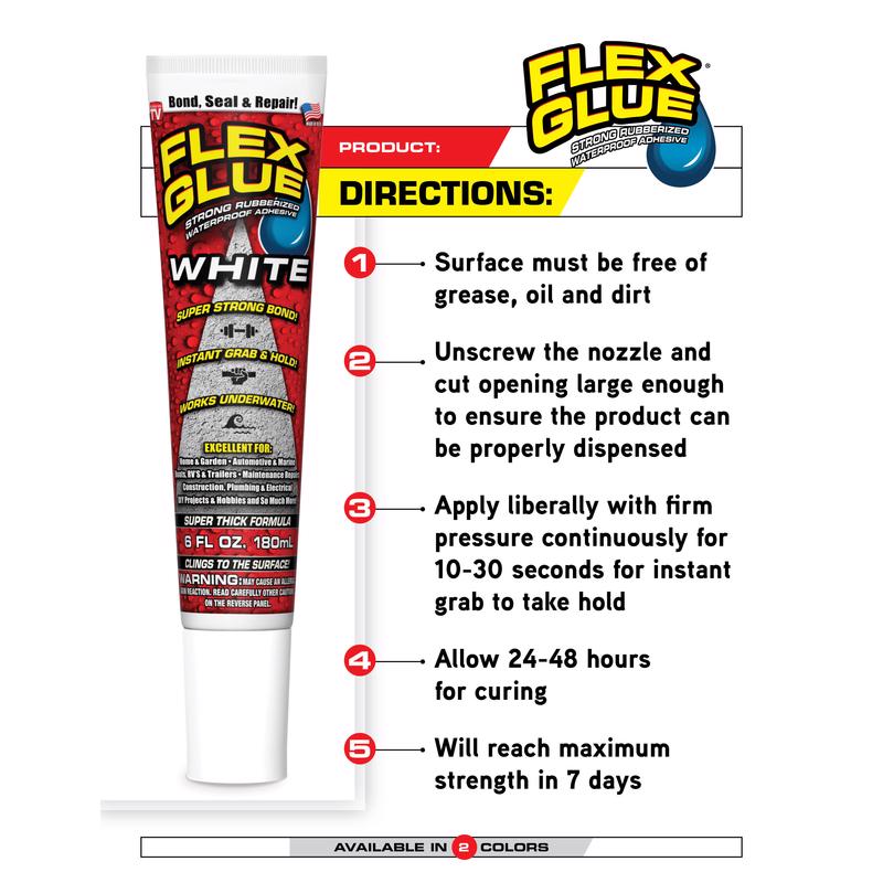 Flex Seal Family of Products Flex Glue Clear Rubberized Waterproof Adhesive 4