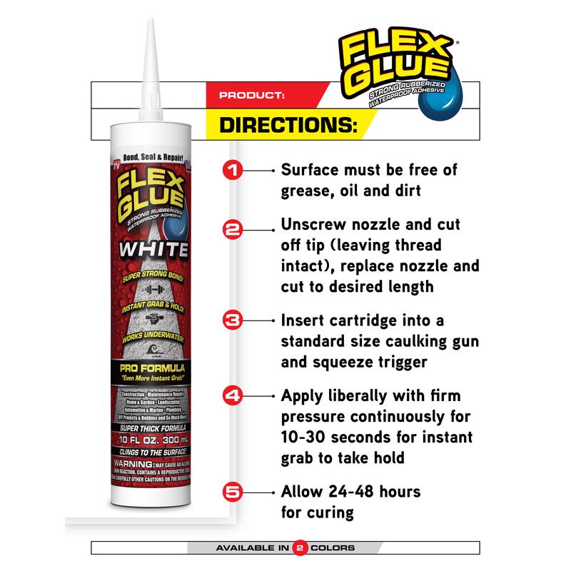 Flex Seal Family of Products Flex Glue Clear Rubberized Waterproof Adhesive 9